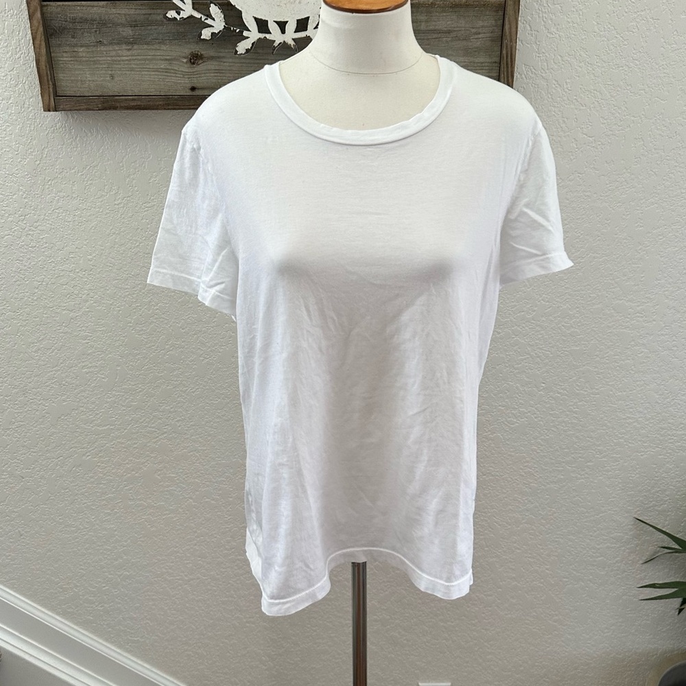 Rowen white cotton t-shirt made in‎ USA ladies size XL
